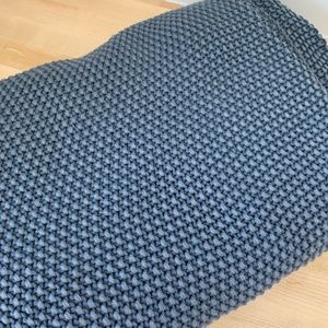 Arhaus Cotton Knit Throw in Blue